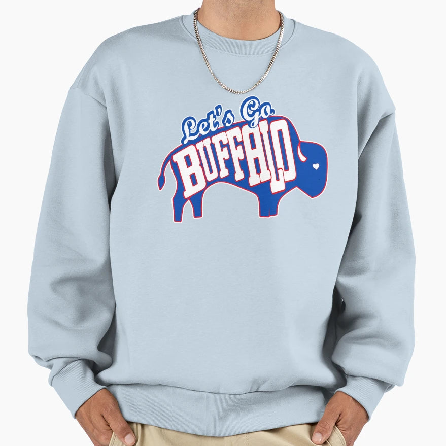 Lets Go Buffalo Buffalo New York Sweatshirt - Trendy Graphic Men Women - T-Shirt, Sweatshirt, Hoodie