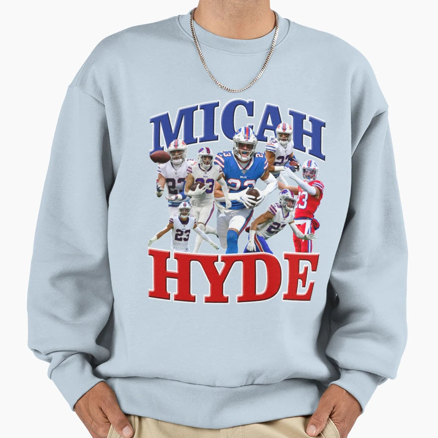 Buffalo Bills Micah Hyde Bootleg Sweatshirt - Novelty Apparel Men Women - T-Shirt, Sweatshirt, Hoodie