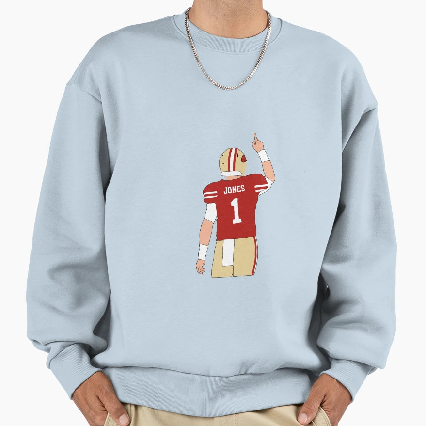 San Francisco 49Ers Mac Jones Sweatshirt - Custom Art Print Men Women - T-Shirt, Sweatshirt, Hoodie