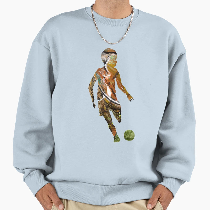 Soccer Silhouette Sweatshirt - Custom Art Print Men Women - T-Shirt, Sweatshirt, Hoodie