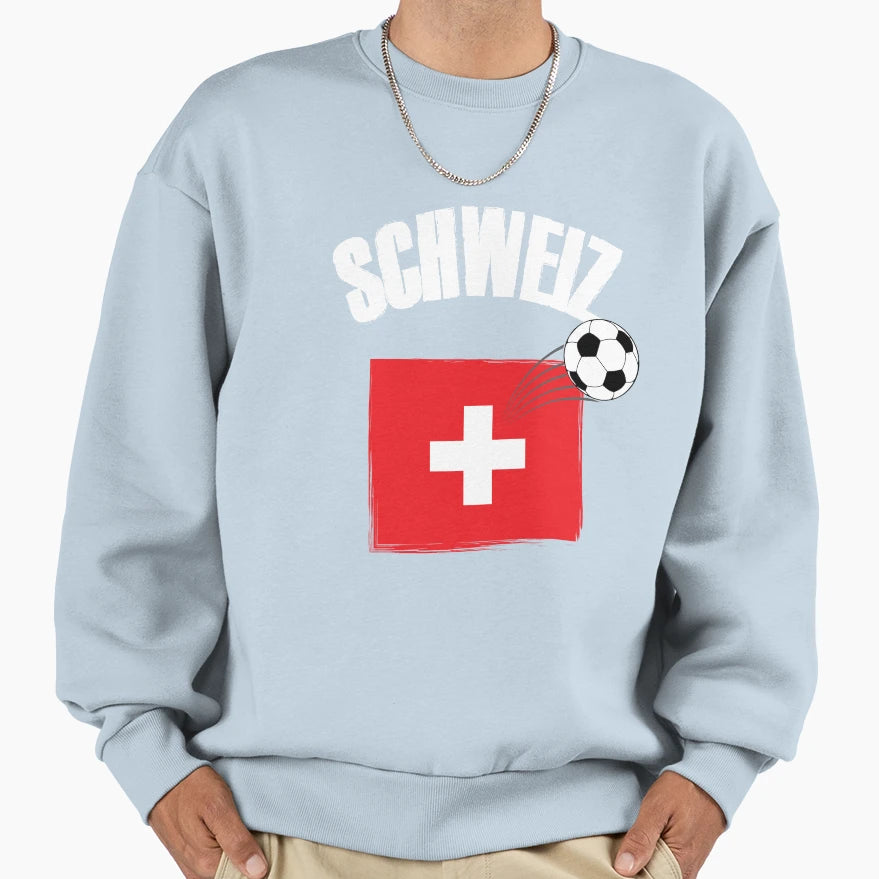 Schweiz Football Sweatshirt - Minimalist Print Men Women - T-Shirt, Sweatshirt, Hoodie