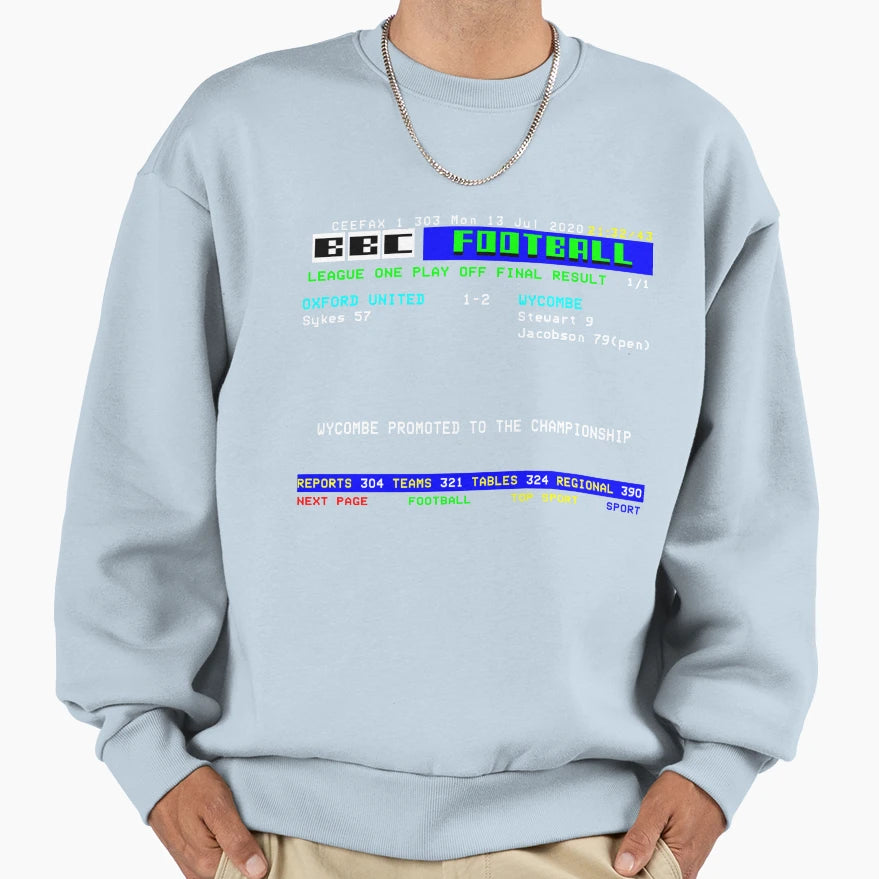 Wycombe Wanderers League One Sweatshirt - Fun Novelty Design for Adults - T-Shirt, Sweatshirt, Hoodie