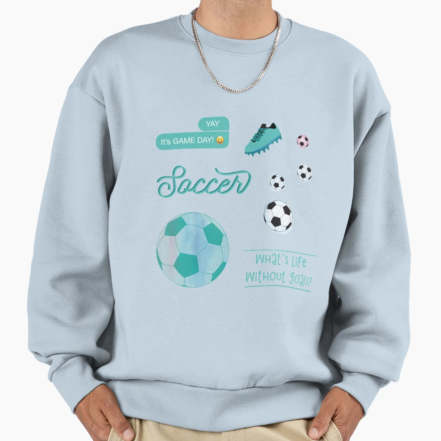 Teal Watercolor Soccer Pack Sweatshirt - Streetwear Style Men Women - T-Shirt, Sweatshirt, Hoodie