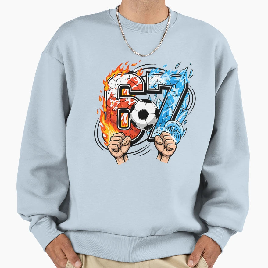 Funny 67 Soccer Sporty Sweatshirt - Novelty Apparel Unisex - T-Shirt, Sweatshirt, Hoodie
