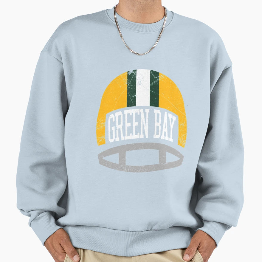 Green Bay Helmet Green Sweatshirt - Aesthetic Graphic Unisex - T-Shirt, Sweatshirt, Hoodie