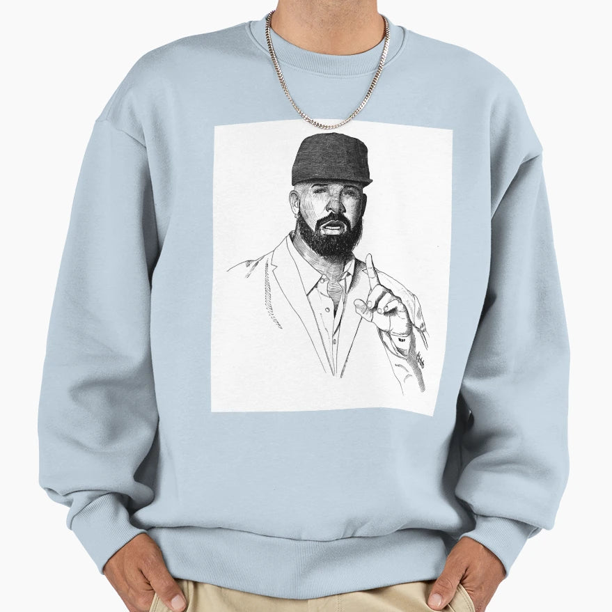 Drake Artistic Portrait Fans Sweatshirt - Streetwear Style for Adults - T-Shirt, Sweatshirt, Hoodie