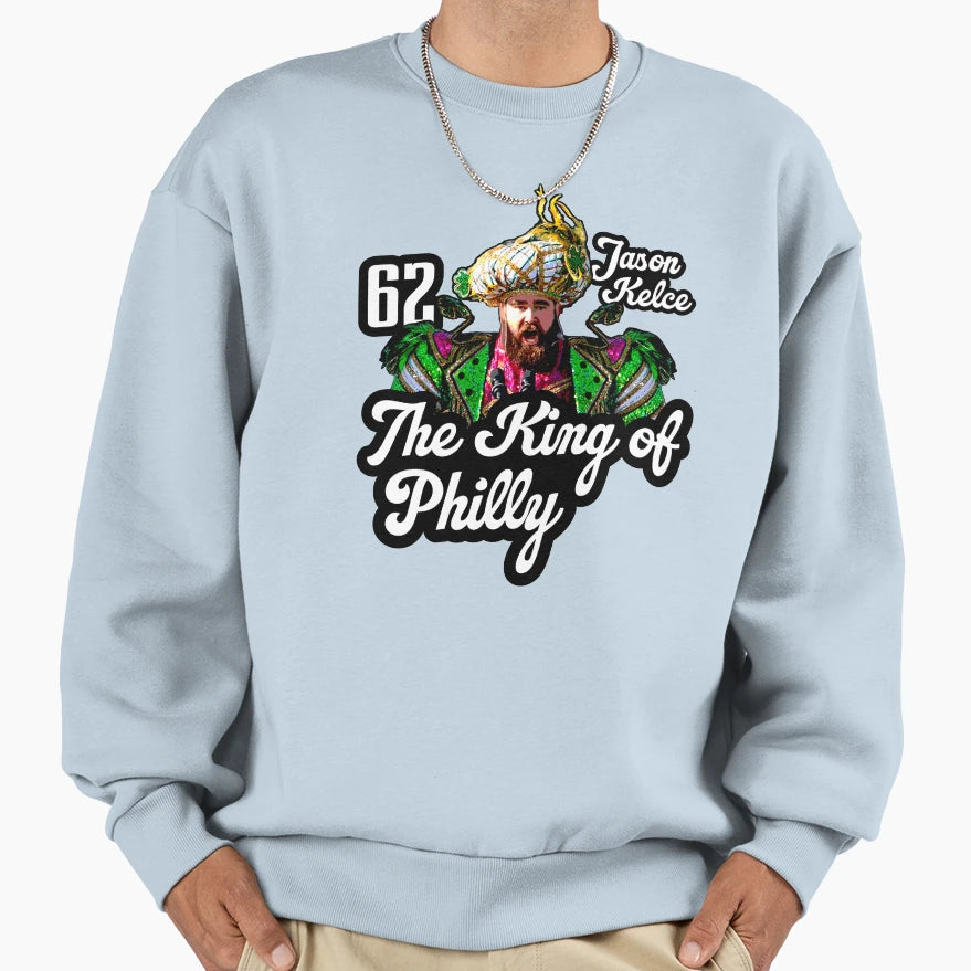 JK King Philly Sweatshirt - Trendy Graphic Unisex - T-Shirt, Sweatshirt, Hoodie