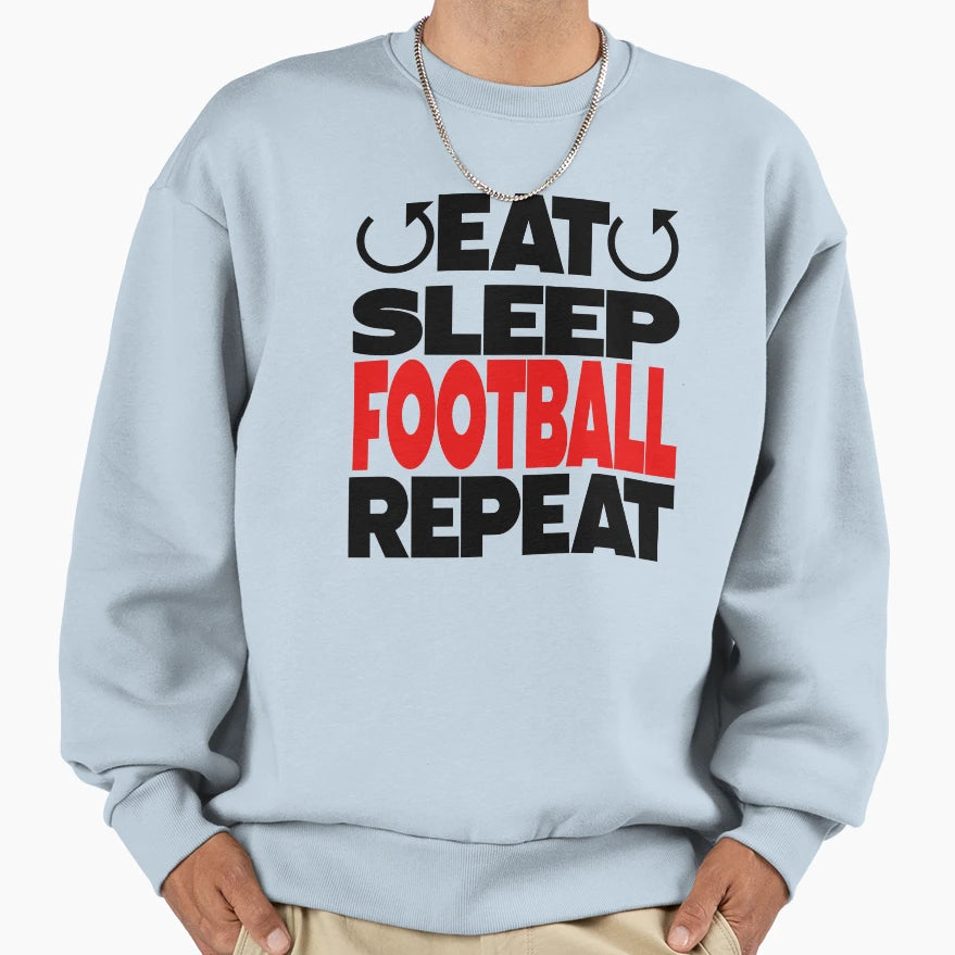 Eat Sleep Baseball Repeat Sweatshirt - Aesthetic Graphic Men Women - T-Shirt, Sweatshirt, Hoodie