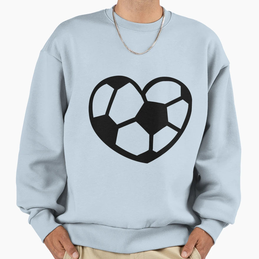 Soccer Ball Heart Sweatshirt - Novelty Apparel Unisex - T-Shirt, Sweatshirt, Hoodie