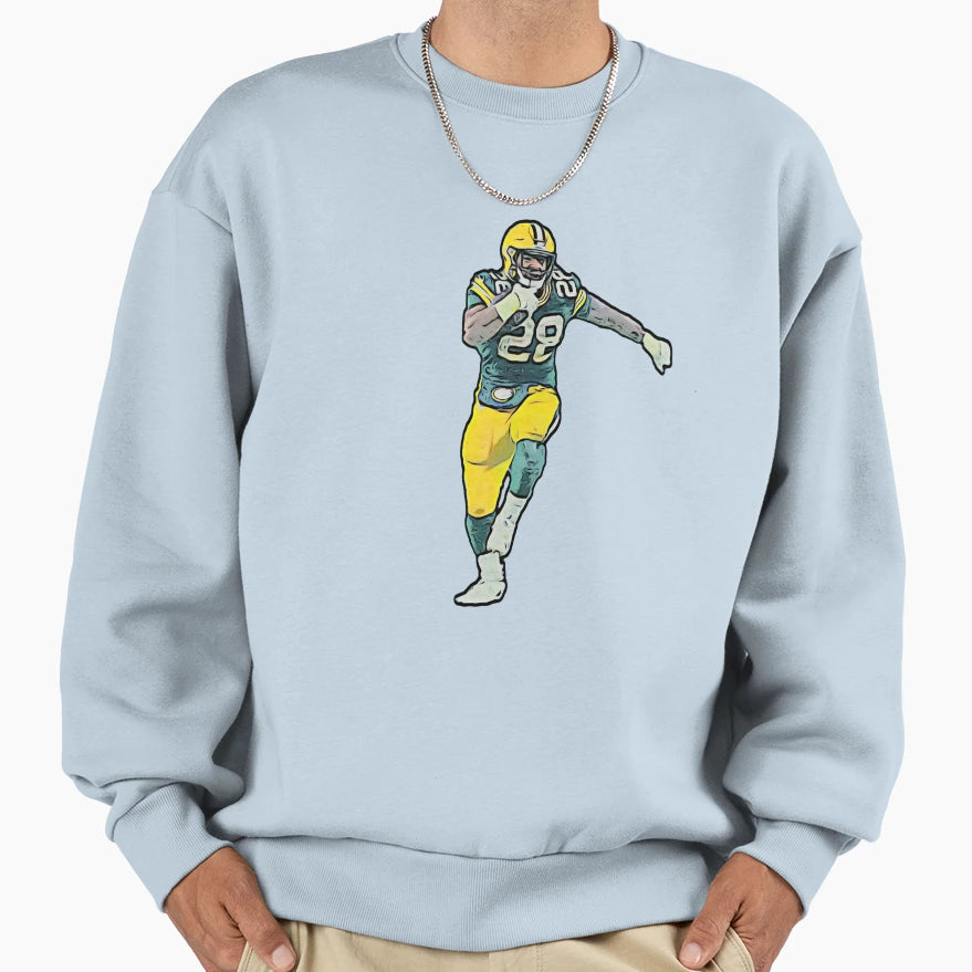 Aj Dillon Rb Green Bay Bold Cartoon Sweatshirt - Minimalist Print Men Women - T-Shirt, Sweatshirt, Hoodie