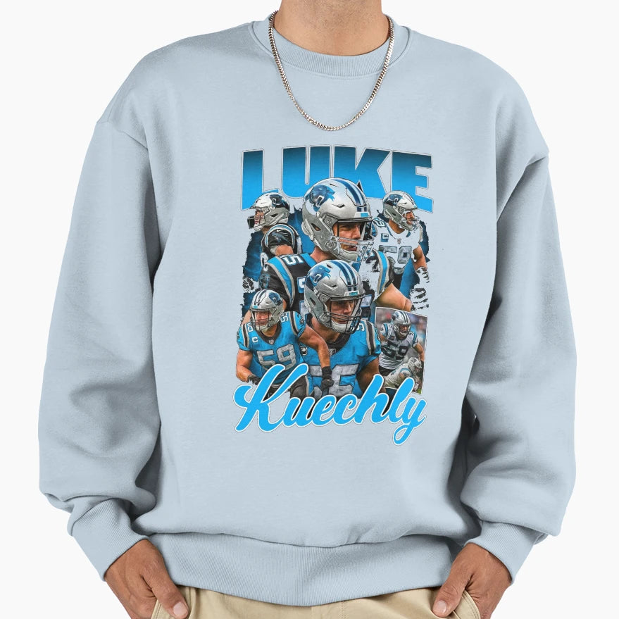 Luke Kuechly Carolina Football Sweatshirt - Streetwear Style for Adults - T-Shirt, Sweatshirt, Hoodie