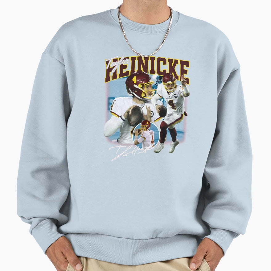 Taylor Heinicke Football Signature Sweatshirt - Unique Graphic for Adults - T-Shirt, Sweatshirt, Hoodie