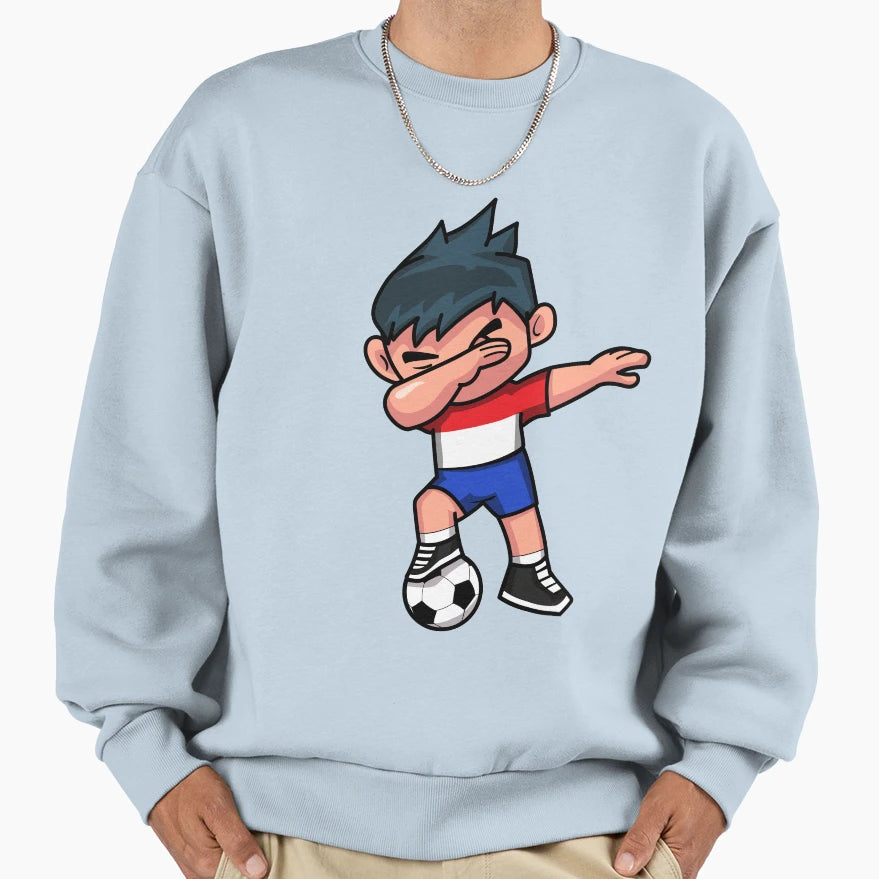 Soccer Dabbing Netherlands Sweatshirt - Aesthetic Graphic Men Women - T-Shirt, Sweatshirt, Hoodie