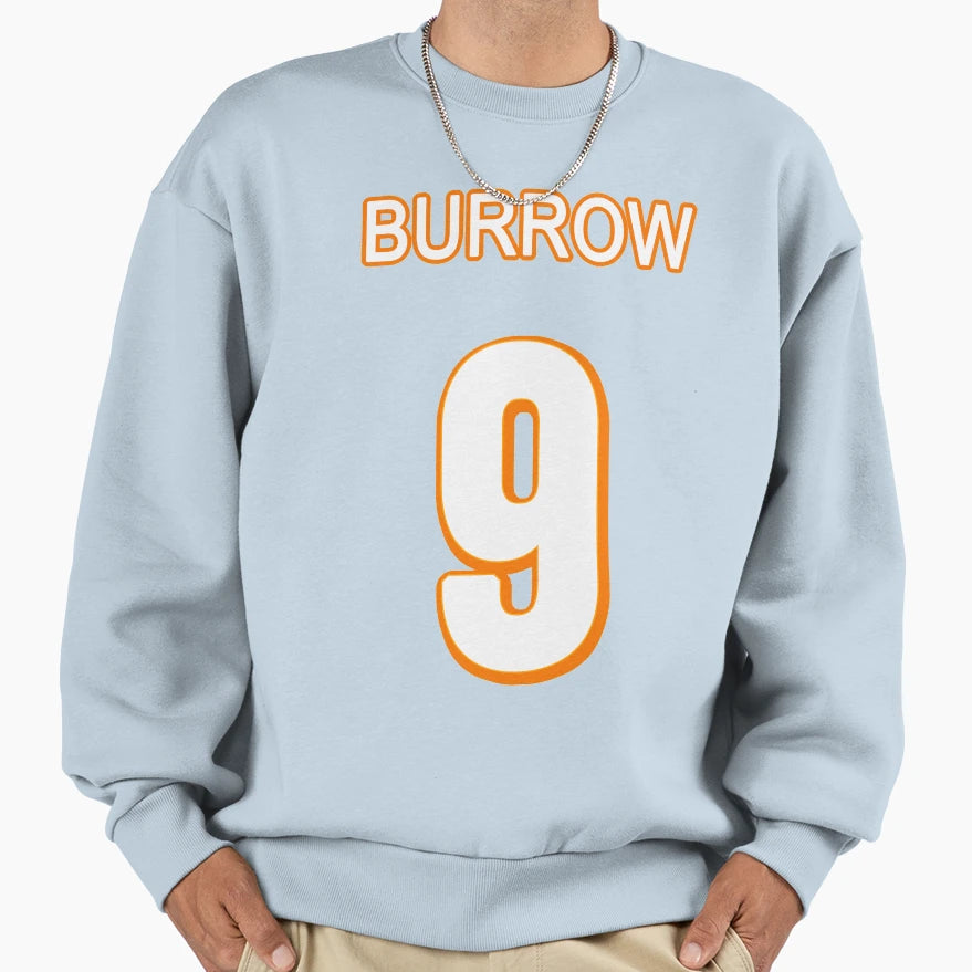 Burrow Jersey Sweatshirt - Fun Novelty Design Men Women - T-Shirt, Sweatshirt, Hoodie
