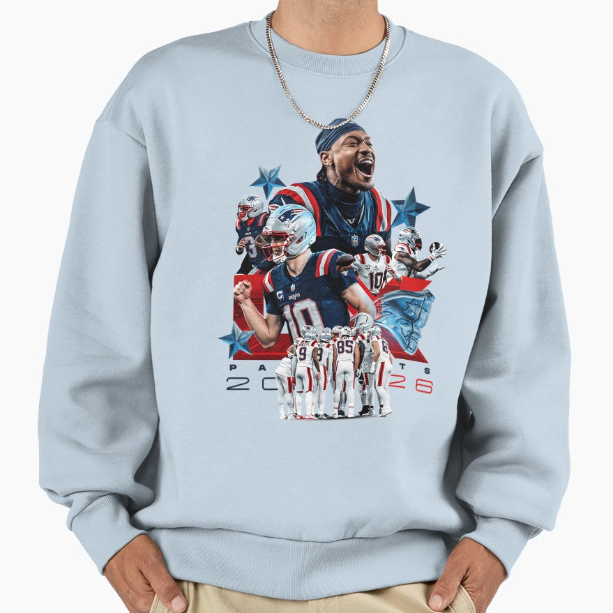 New England Patriots Team Sweatshirt - Unique Graphic Unisex - T-Shirt, Sweatshirt, Hoodie
