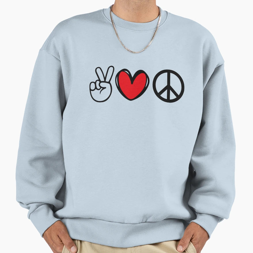 Peace And Love Vibing Lifelover Sweatshirt - Graphic Print Men Women - T-Shirt, Sweatshirt, Hoodie