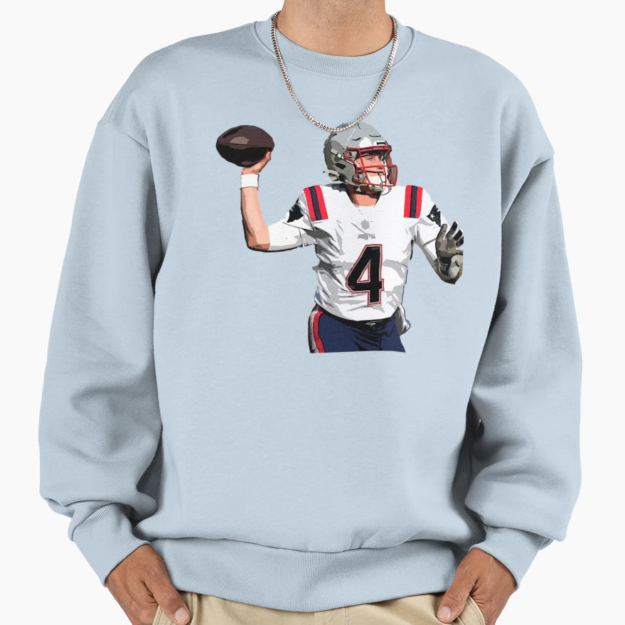 Bailey Zappe Sweatshirt - Custom Art Print Men Women - T-Shirt, Sweatshirt, Hoodie