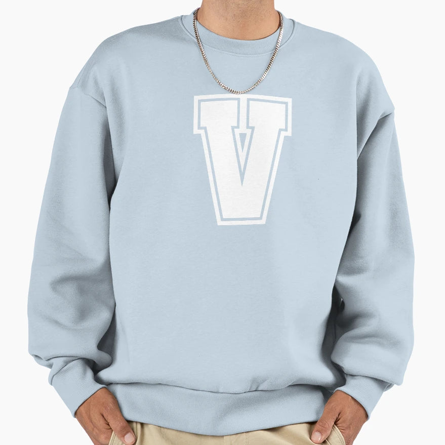Letter V Sweatshirt - Minimalist Print Men Women - T-Shirt, Sweatshirt, Hoodie