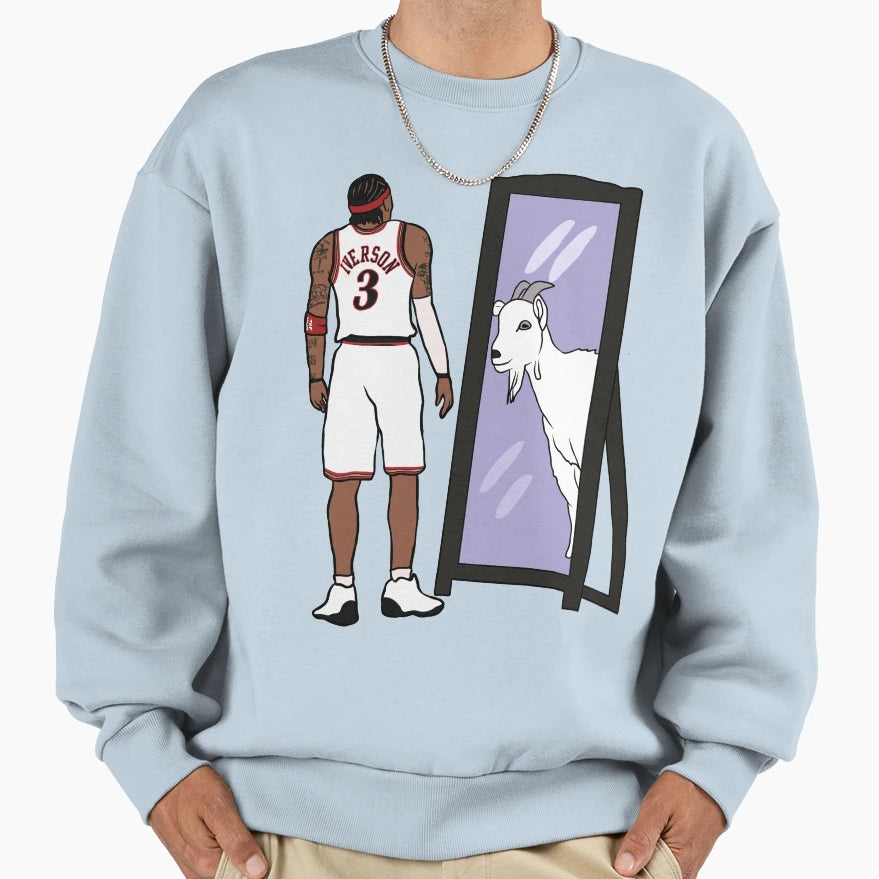 Allen Iverson Mirror Goat Sweatshirt - Minimalist Print for Adults - T-Shirt, Sweatshirt, Hoodie