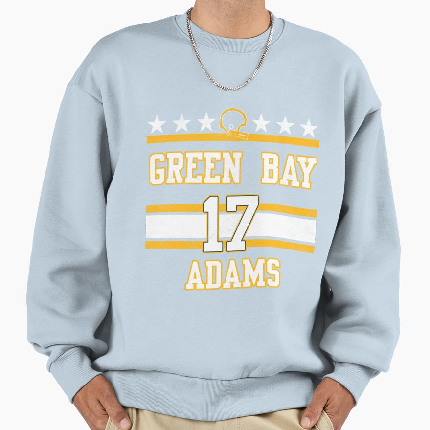 Green Bay Football 17 Adams T-Shirt - Streetwear Style Men Women - T-Shirt, Sweatshirt, Hoodie