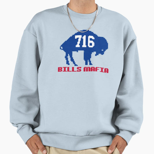 Bills Mafia Pixels 2023 Sweatshirt - Custom Art Print Men Women - T-Shirt, Sweatshirt, Hoodie