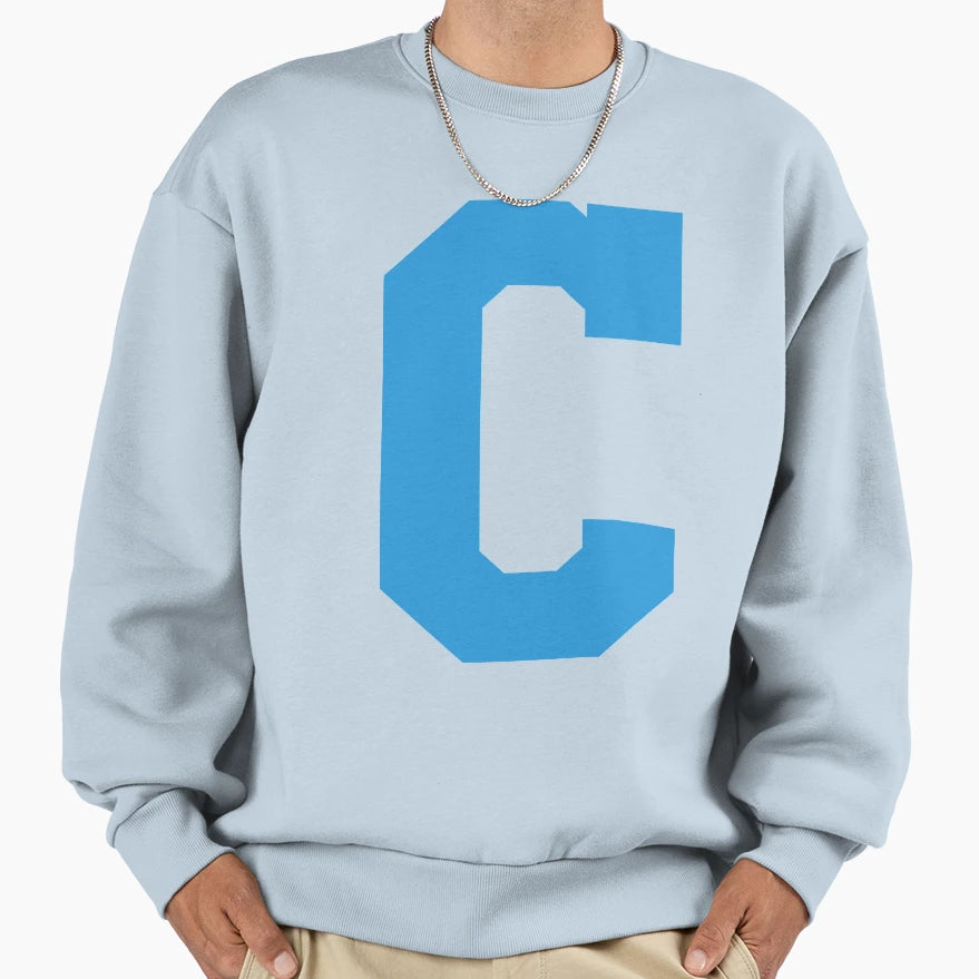 Alphabet Blue C Sports Letter C Sweatshirt - Custom Art Print Unisex - T-Shirt, Sweatshirt, Hoodie