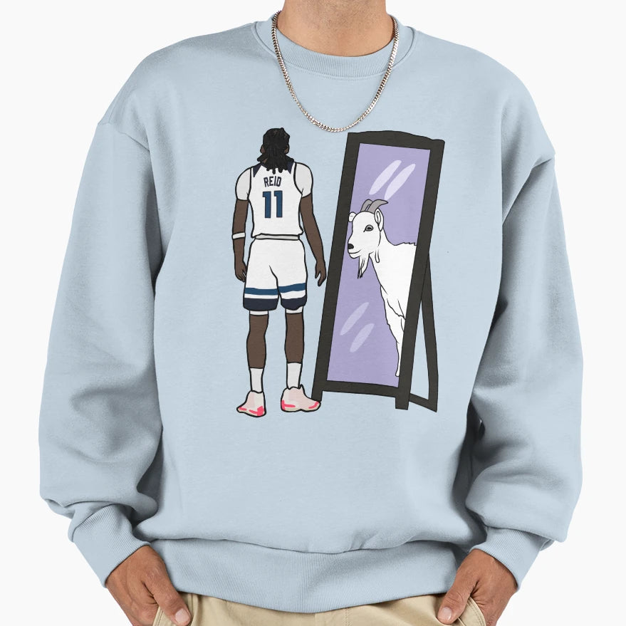 Naz Reid Mirror Goat Sweatshirt - Unique Graphic Men Women - T-Shirt, Sweatshirt, Hoodie