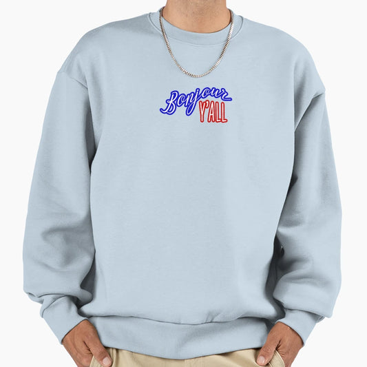 Bonjour Yall Sweatshirt - Minimalist Print Men Women - T-Shirt, Sweatshirt, Hoodie