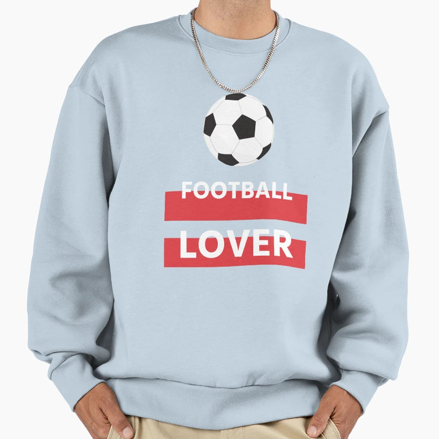 Football Lover Simple White Sweatshirt - Custom Art Print Unisex - T-Shirt, Sweatshirt, Hoodie