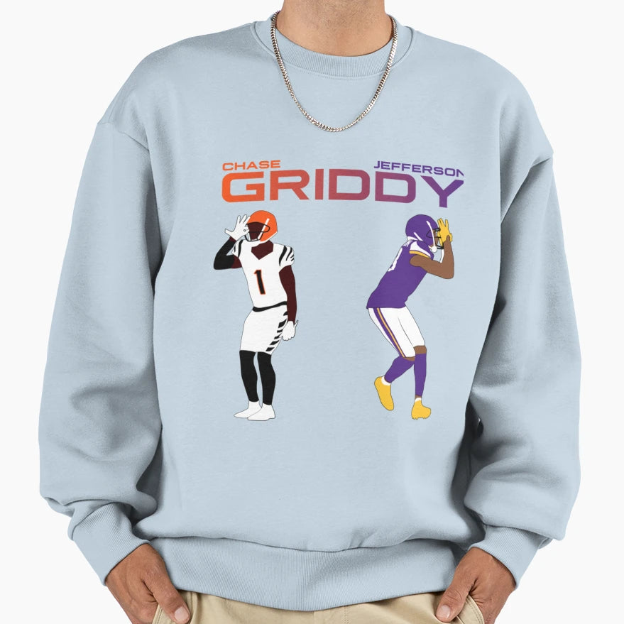 Griddy Duo JJ And Jamarr Chase T-Shirt - Unique Graphic Men Women - T-Shirt, Sweatshirt, Hoodie