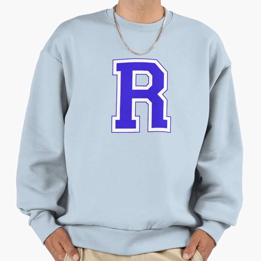 Varsity Letter R Sweatshirt - Graphic Print Unisex - T-Shirt, Sweatshirt, Hoodie