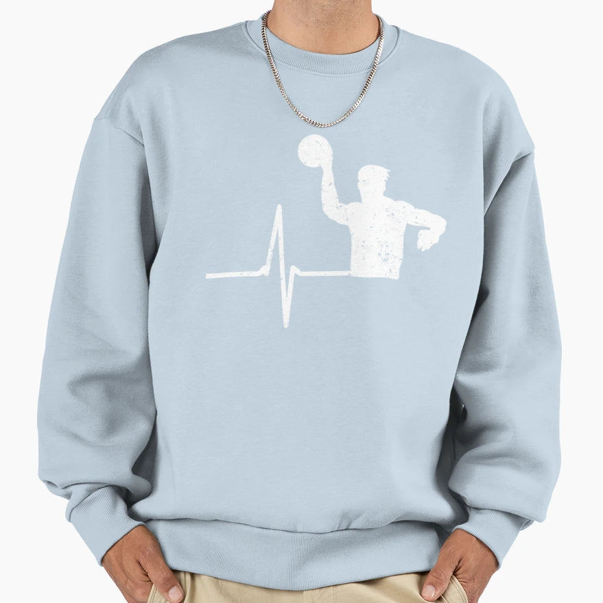 Water Polo Heartbeat Aquatic Sport Sweatshirt - Unique Graphic for Adults - T-Shirt, Sweatshirt, Hoodie