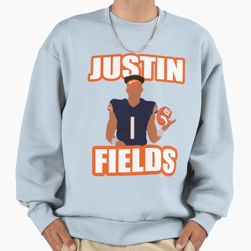 Justin Fields Sweatshirt - Casual Everyday Wear Men Women - T-Shirt, Sweatshirt, Hoodie