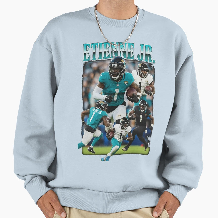 Travis Etienne Jr Jacksonville Sweatshirt - Casual Everyday Wear Men Women - T-Shirt, Sweatshirt, Hoodie