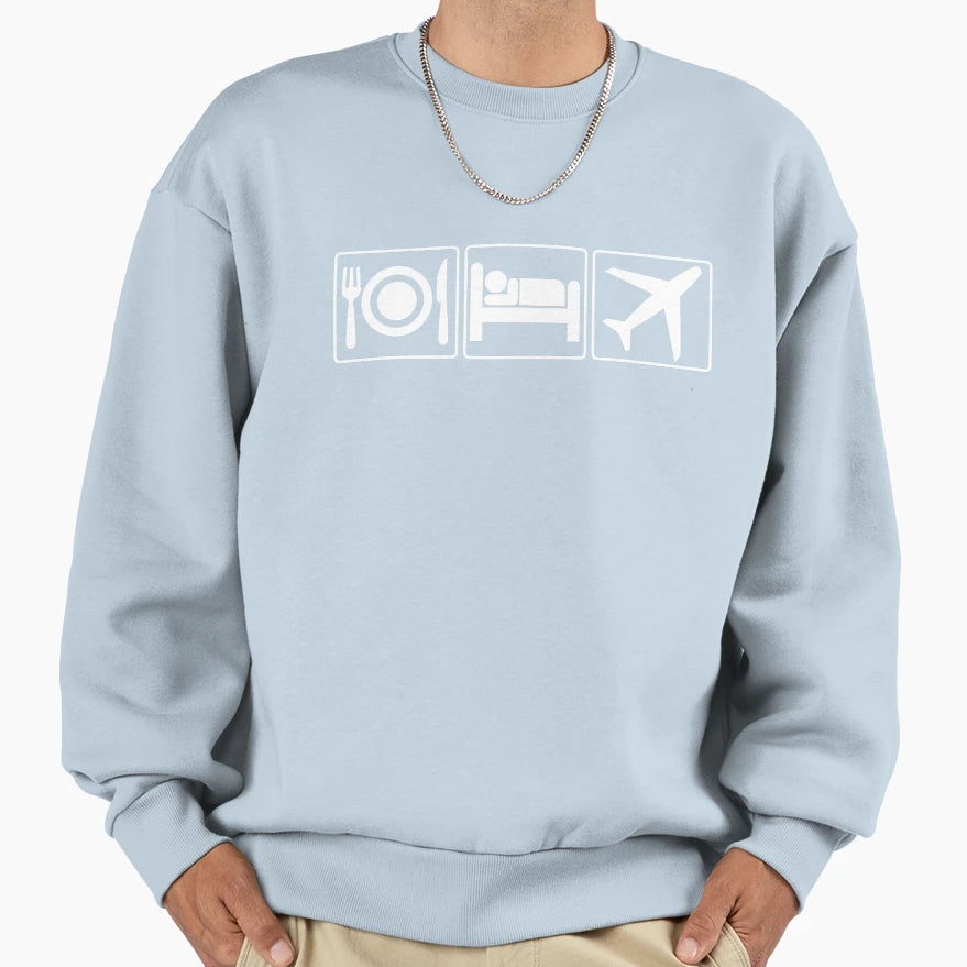 Eat Sleep Fly Sweatshirt - Unique Graphic for Adults - T-Shirt, Sweatshirt, Hoodie
