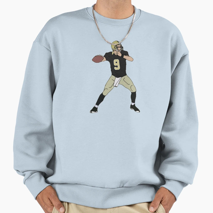 Brees 9 Sweatshirt - Custom Art Print Men Women - T-Shirt, Sweatshirt, Hoodie