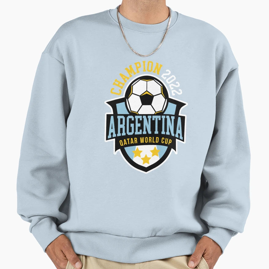 Argentina World Cup Champions Sweatshirt - Custom Art Print Men Women - T-Shirt, Sweatshirt, Hoodie