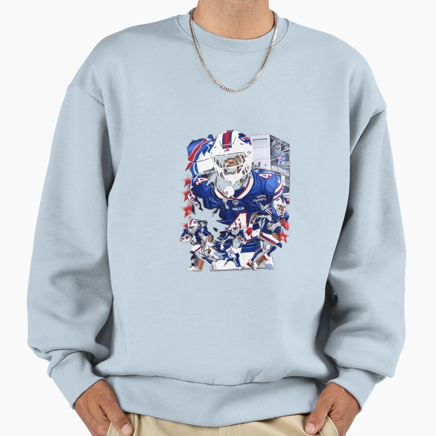 James Cook Buffalo Stadium Sweatshirt - Custom Art Print Unisex - T-Shirt, Sweatshirt, Hoodie