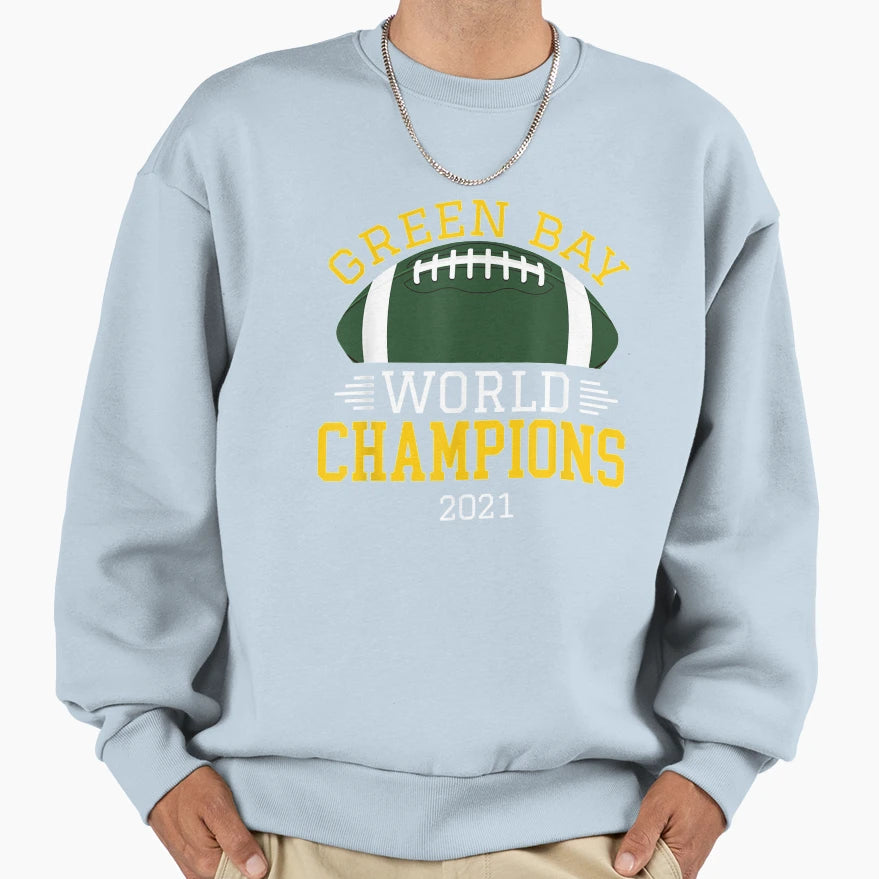 Green Bay World Champions 2021 Sweatshirt - Minimalist Print Men Women - T-Shirt, Sweatshirt, Hoodie
