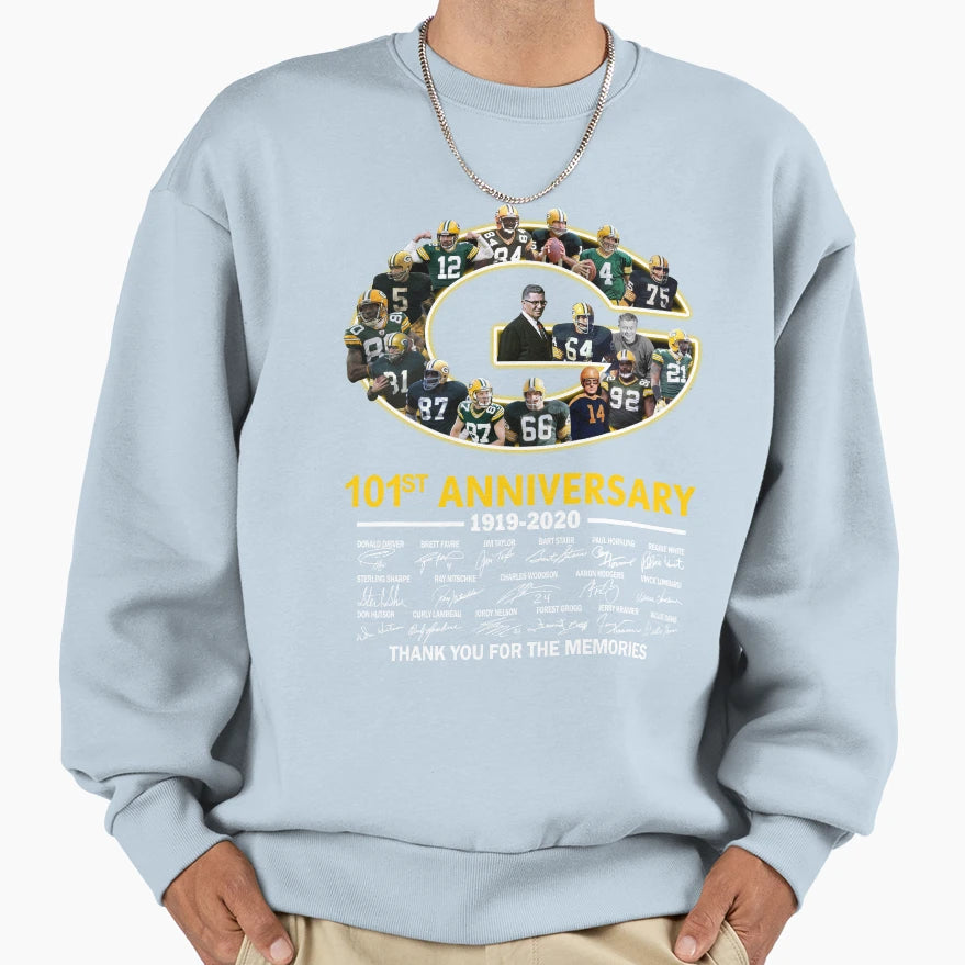 Gr En B Y Packer 101St Anniversary Sweatshirt - Unique Graphic for Adults - T-Shirt, Sweatshirt, Hoodie