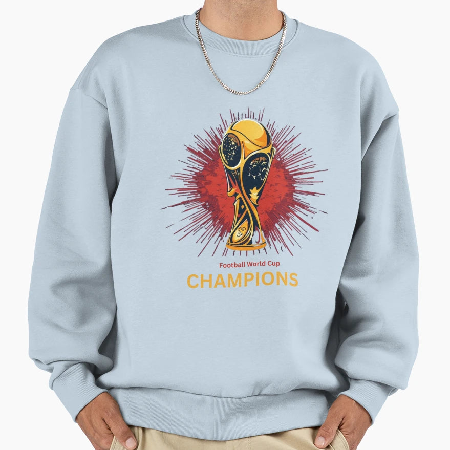 Football World Cup Champions Trophy Sweatshirt - Trendy Graphic for Adults - T-Shirt, Sweatshirt, Hoodie