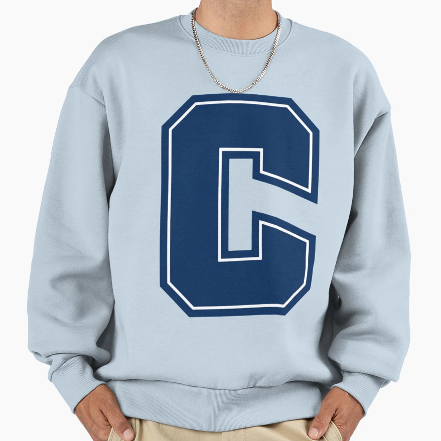 Chs C Logo White Stripe Sweatshirt - Minimalist Print Unisex - T-Shirt, Sweatshirt, Hoodie