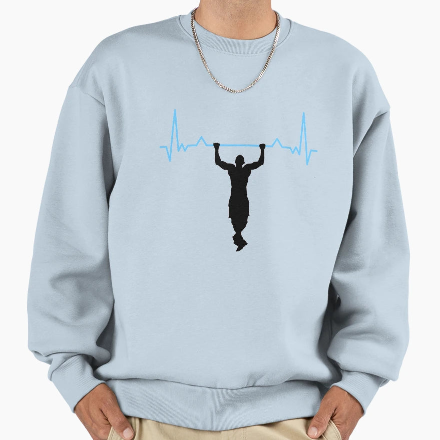 Heartbeat Calisthencis Fitness Sweatshirt - Fun Novelty Design Men Women - T-Shirt, Sweatshirt, Hoodie