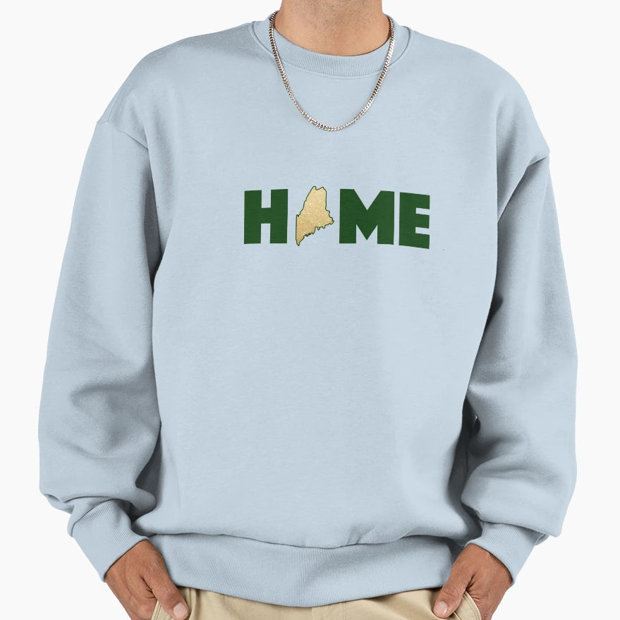 Home Maine Green Gold Sweatshirt - Fun Novelty Design Unisex - T-Shirt, Sweatshirt, Hoodie