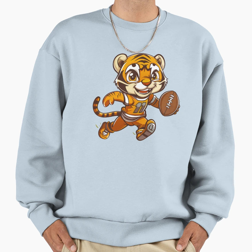Tiger American Football Sweatshirt - Casual Everyday Wear Unisex - T-Shirt, Sweatshirt, Hoodie