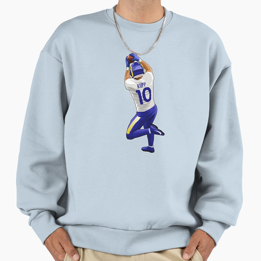 Cooper Kupp No 10 Catch Touchdown Art Sweatshirt - Graphic Print Unisex - T-Shirt, Sweatshirt, Hoodie