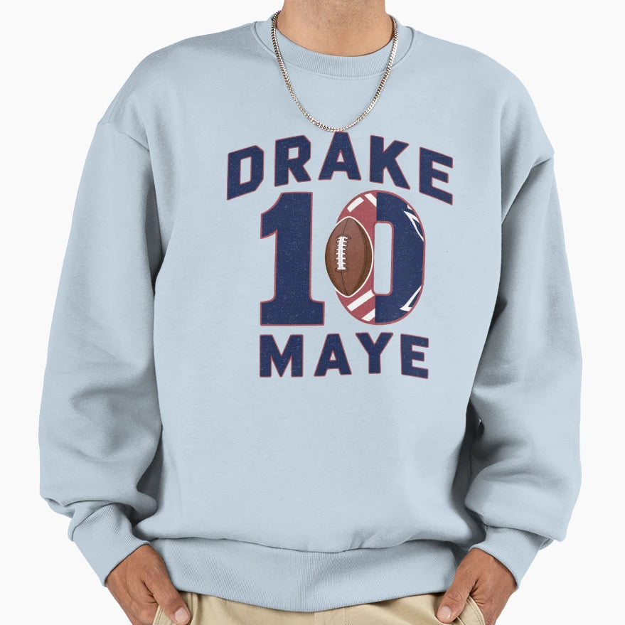 Drake Maye 10 New England 2024 Sweatshirt - Trendy Graphic for Adults - T-Shirt, Sweatshirt, Hoodie