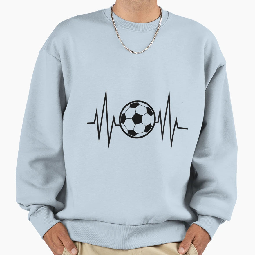 Football Is Life Heartbeat Sweatshirt - Fun Novelty Design Unisex - T-Shirt, Sweatshirt, Hoodie