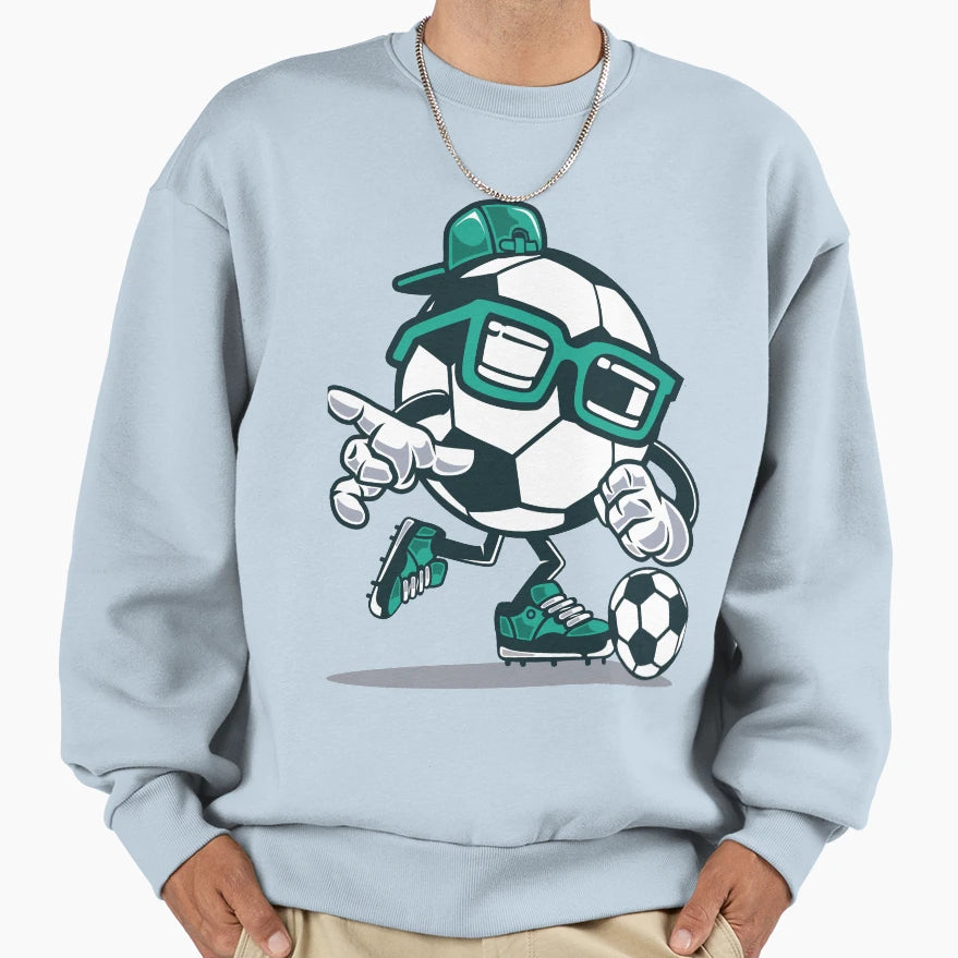 Soccer Cartoon Sweatshirt - Novelty Apparel Unisex - T-Shirt, Sweatshirt, Hoodie