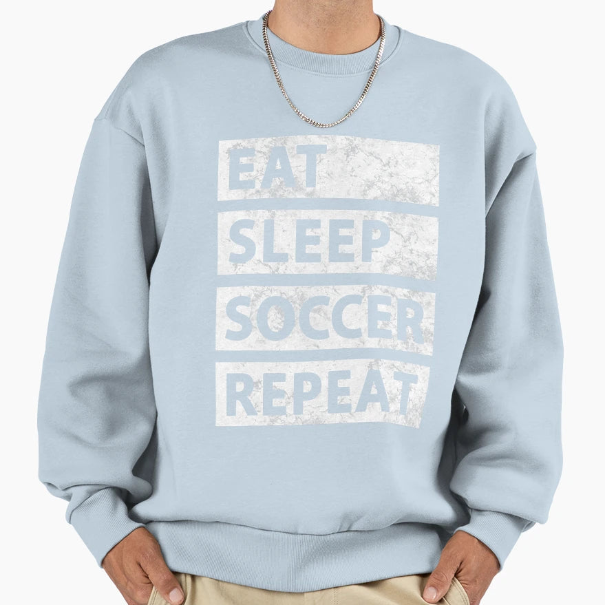 Soccer Player Eat Sleep Soccer T-Shirt - Custom Art Print for Adults - T-Shirt, Sweatshirt, Hoodie